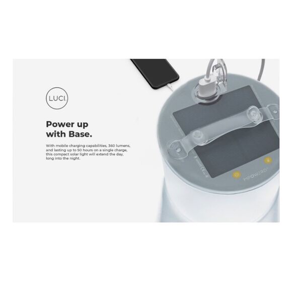 MPOWERD Luci Base: All-in-One Solar Inflatable Light + Phone Charger - Picture 12 of 17